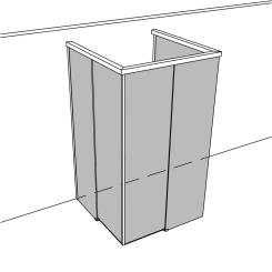 Dusche Viereck Wandanbau unikat 133 move UN133MO 