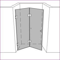 Dusche Nische unikat 290 classic pendel UN290CP 