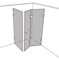 Dusche Eckeinbau Viereck unikat 291 classic pendel UN291CP 