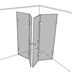 Dusche Eckeinbau Viereck unikat 292 classic pendel UN292CP 