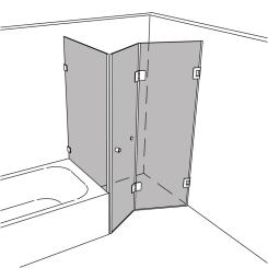 Dusche Eckeinbau BW-Anschl unikat 295 classic pendel UN295CP 