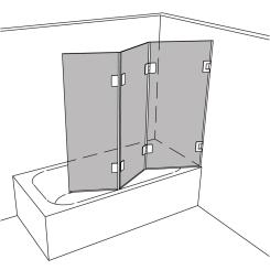 Dusche Badewannenaufsatz unikat 651 classic pendel UN651CP 