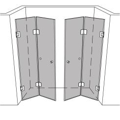 Dusche Nische unikat 294 classic pendel UN294CP 