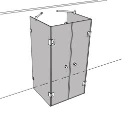 Dusche Viereck Wandanbau unikat 203 classic pendel UN203CP 