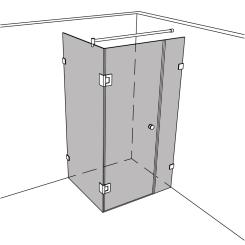 Dusche Eckeinbau Viereck unikat 240 classic pendel UN240CP 