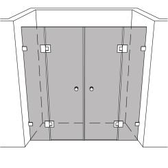 Dusche Nische unikat 230 classic pendel UN230CP 