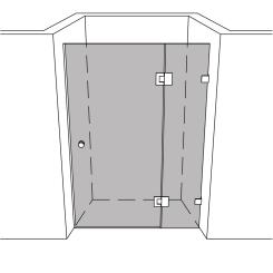 Dusche Nische unikat 215 classic pendel UN215CP 