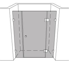 Dusche Nische unikat 216 classic pendel UN216CP 