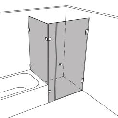 Dusche Eckeinbau BW-Anschl unikat 225 classic pendel UN225CP 