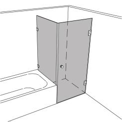 Dusche Eckeinbau BW-Anschl unikat 255 classic pendel UN255CP 