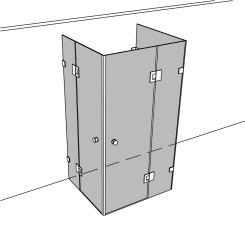 Dusche Viereck Wandanbau unikat 323 classic pendel UN323CP 
