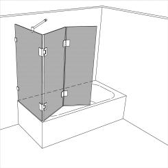 Dusche Badewannenaufsatz unikat 652 classic pendel UN652CP 