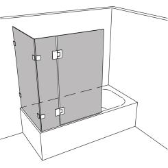 Dusche Badewannenaufsatz unikat 670 classic pendel UN670CP 