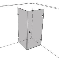 Dusche Eckeinbau Viereck unikat 250 EVO UN250EVO 
