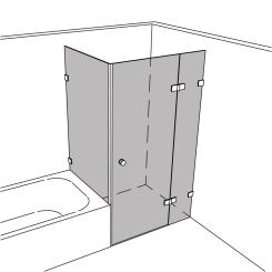 Dusche Eckeinbau BW-Anschluss unikat 265 EVO UN265EVO 