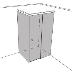 Dusche Eckeinbau Viereck unikat 110 UN110SOFT EasyClean+ 