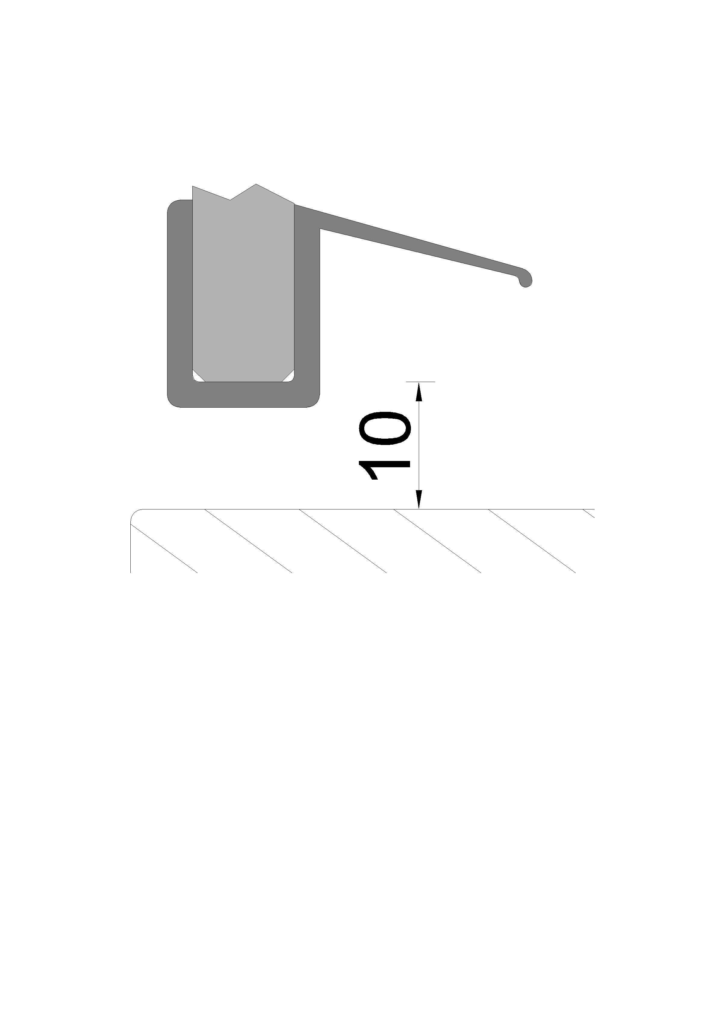 Artikelbild 1 des Artikels “Dichtprofil Wasserablaufprofil Schiebetür 1-teilig 1000mm “