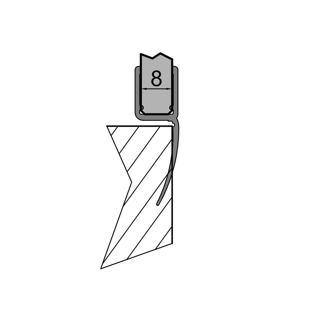 Artikelbild 1 des Artikels “Dichtprofil h Profil mit 22mm Fahne 2000mm Transparent “