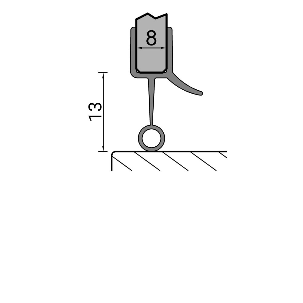 Artikelbild 1 des Artikels “Dichtprofil Wasserablaufprofil weicher Schlauch 6/8mm 1000mm “