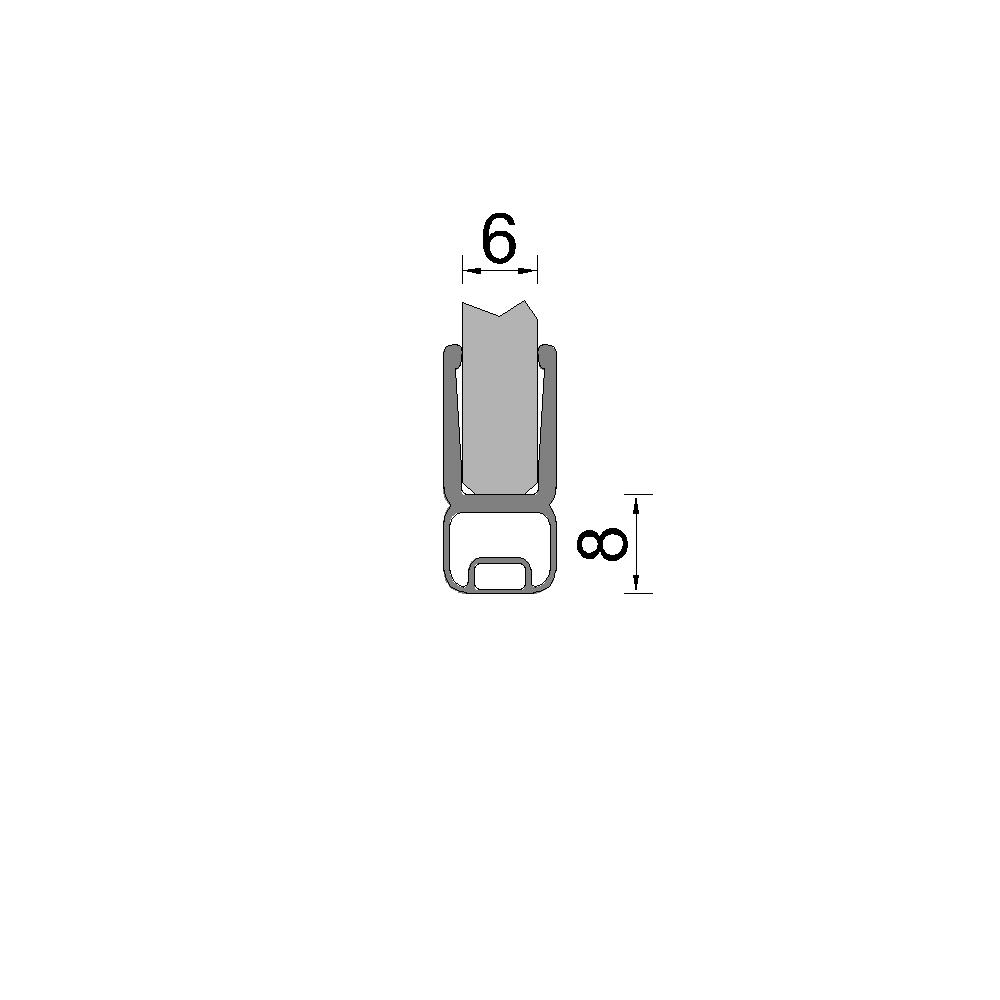 Artikelbild 1 des Artikels “Dichtprofil Magnetleiste 6mm, 90°, einzeln, 2010mm “